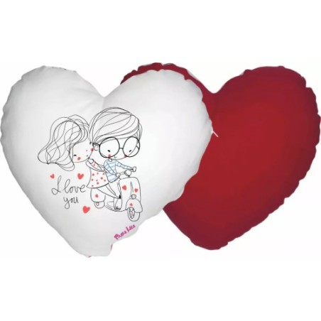 cuscino forma cuore scritta i love you festa innamorati donna uomo
