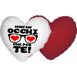 cuscino forma cuore scritta non ho occhi che per te festa innamorati uomo donna