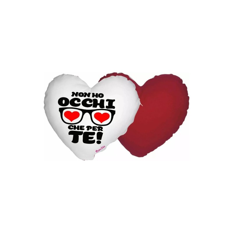 cuscino forma cuore scritta non ho occhi che per te festa innamorati uomo donna