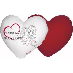 cuscino forma cuore scritta portami nel tuo cuore i love you festa innamorati