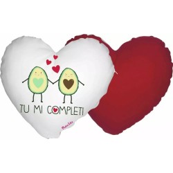 cuscino forma cuore scritta tu mi completi festa innamorati uomo donna amore