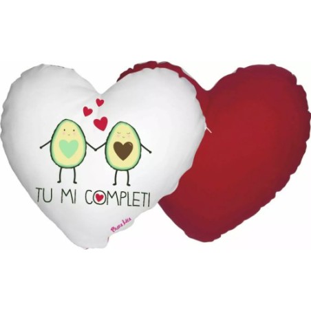 cuscino forma cuore scritta tu mi completi festa innamorati uomo donna amore
