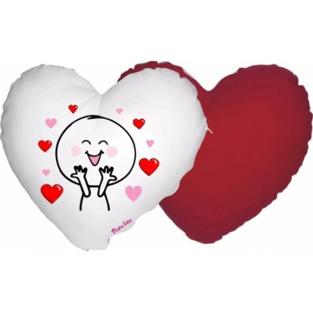cuscino forma di cuore con disegno cuori cuore rosso festa innamorati amore