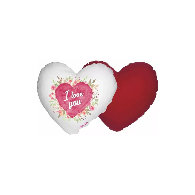 cuscino forma di cuore con scritta i love you festa innamorati uomo donna amore