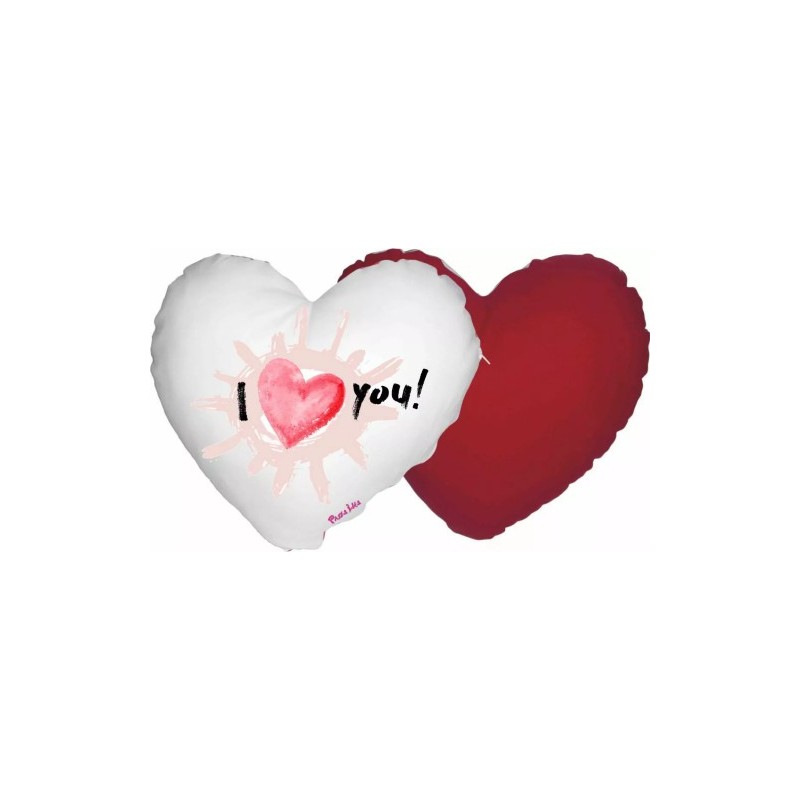 cuscino forma di cuore con scritta i love you festa innamorati uomo donna cuore