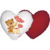 cuscino forma di cuore disegno orsetto orso cuori festa innamorati amore lui lei