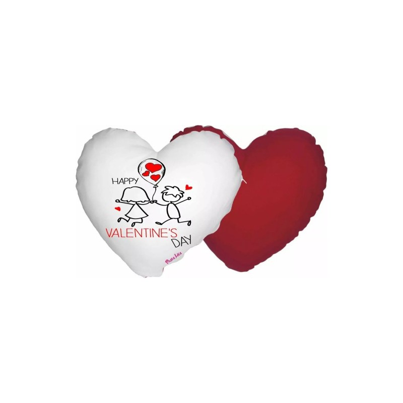 cuscino forma di cuore scritta happy festa innamorati uomo donna amore