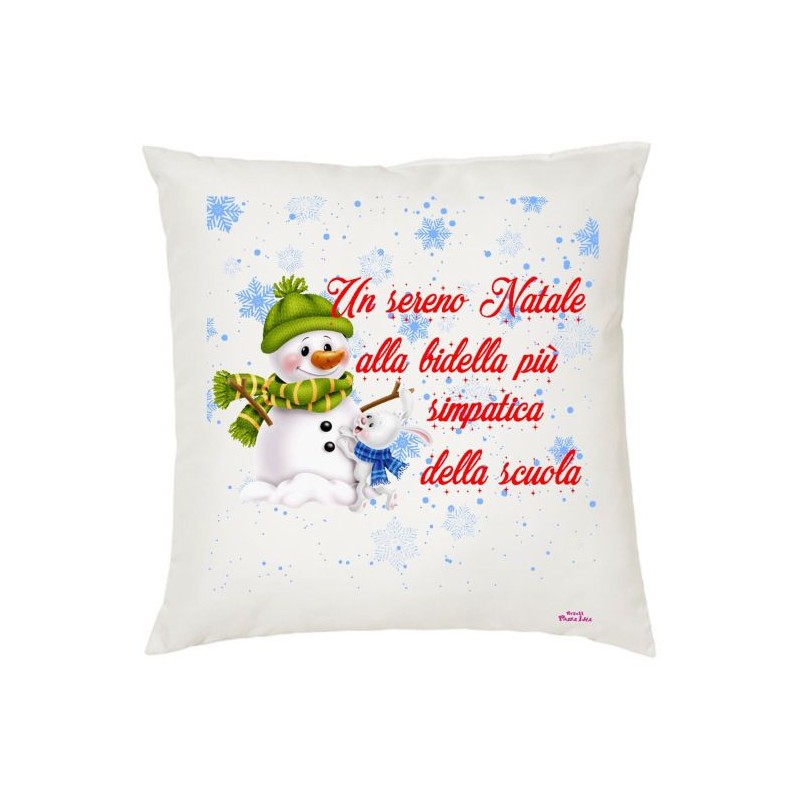 cuscino scritta buon natale bidella speciale scuola idea regalo cuscini natalizi