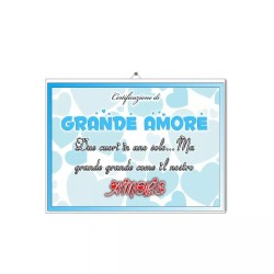 diploma plastificato parete 30x20 scritta grande amore regalo san valentino