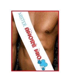 FASCIA MISTER amore mio poliestere SFILATA PREMIO PARTY FESTA san valentino