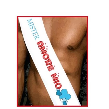 FASCIA MISTER amore mio poliestere SFILATA PREMIO PARTY FESTA san valentino