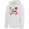 felpa bianca donna cappuccio scritta i love you ti amo idea regalo san valentino