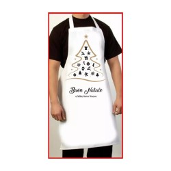 grembiule bianco cucina scritta buon natale felice anno nuovo regalo donna uomo