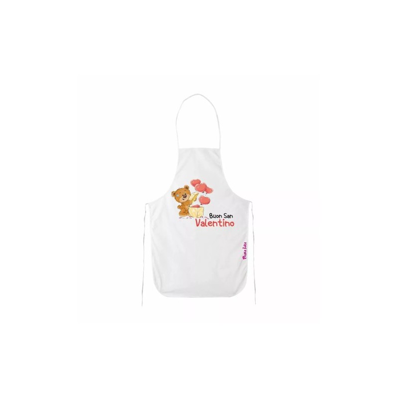 grembiule bianco cucina scritta buon san valentino regalo festa innamorati