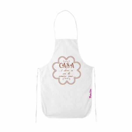 grembiule bianco cucina scritta casa e dove ci sei tu regalo festa innamorati