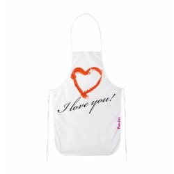grembiule bianco cucina scritta i love you idea regalo san valentino cuore amore