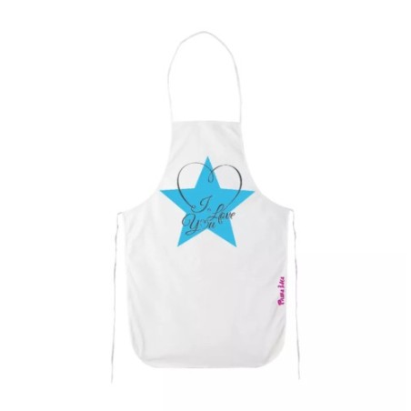 grembiule bianco cucina scritta i love you stella idea regalo san valentino