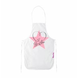 grembiule bianco cucina scritta i love you stella rosa idea regalo san valentino