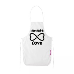 grembiule bianco cucina scritta infinite love idea regalo san valentino infinito