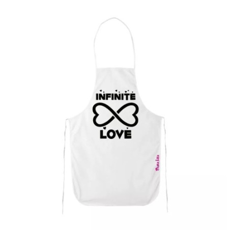 grembiule bianco cucina scritta infinite love idea regalo san valentino infinito