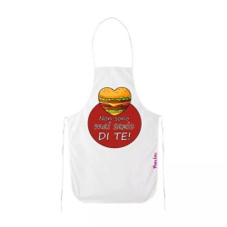 grembiule bianco cucina scritta non sono mai sazio te idea regalo san valentino