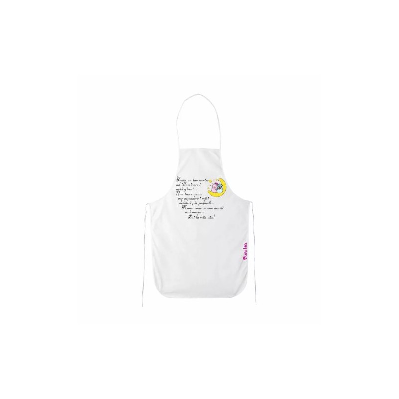 grembiule bianco cucina scritta poesia sei la mia vita idea regalo san valentino