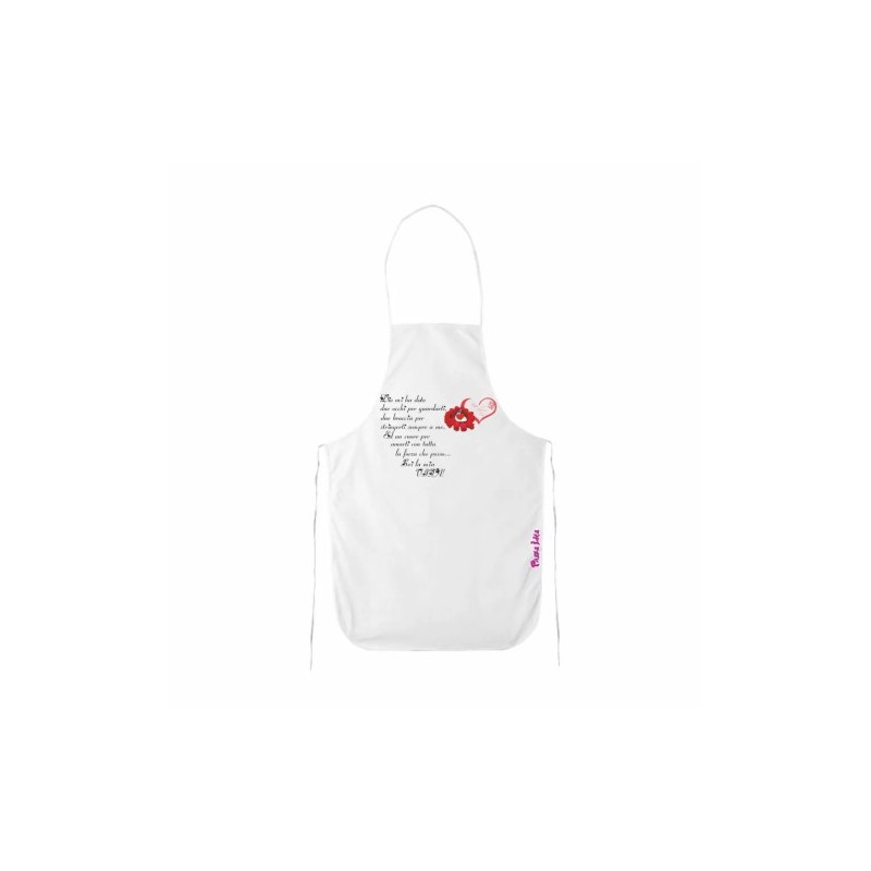 grembiule bianco cucina scritta poesia sei la mia vita idea regalo san valentino
