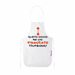 grembiule bianco cucina scritta questa donna ha fidanzato stupendo san valentino