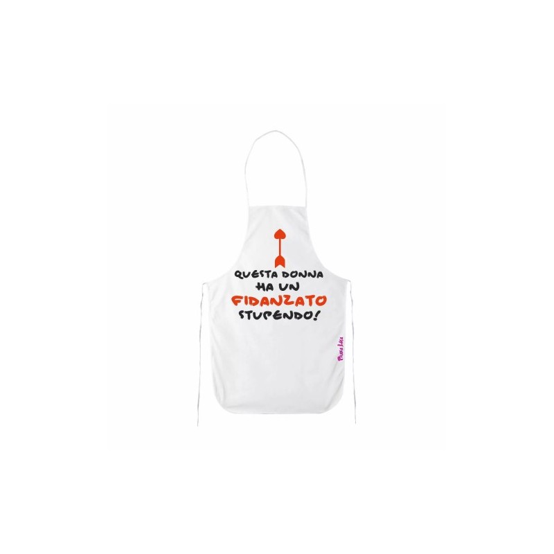grembiule bianco cucina scritta questa donna ha fidanzato stupendo san valentino