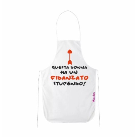 grembiule bianco cucina scritta questa donna ha fidanzato stupendo san valentino