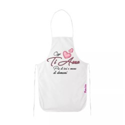 grembiule bianco cucina scritta ti amo piu di ieri idea regalo san valentino