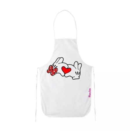 grembiule bianco disegno mani cuori innamorati amore festa regalo uomo donna