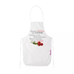 grembiule bianco scritta donna amore rose festa della donna idea regalo