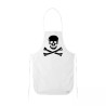 grembiule cucina bianco con disegno teschio morte halloween regalo