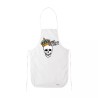 grembiule cucina bianco con disegno teschio scritta king idea regalo
