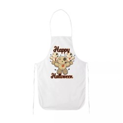 grembiule cucina bianco con happy halloween idea regalo halloween scherzo