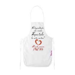 grembiule cucina bianco donna scritta il mio amore per te san valentino love