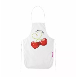 grembiule cucina bianco scritta i love you ciliege san valentino regalo amore