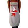 grembiule cucina bianco uomo donna scritta OGGI CUCINO IO babbo natale
