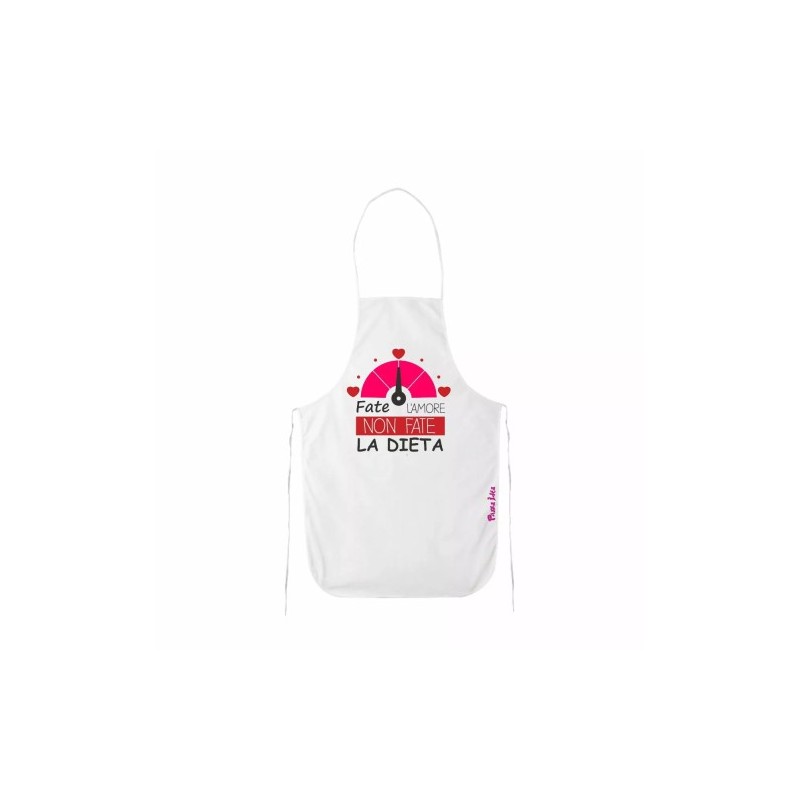grembiule cucina scritta fate l'amore non fate la dieta san valentino regalo