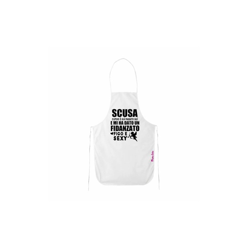 grembiule cucina scritta fidanzato figo e sexy san valentino regalo amore cupido