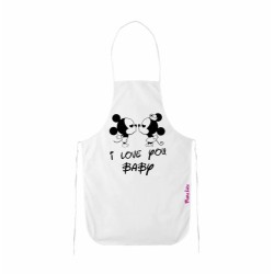 grembiule cucina scritta i love you baby topolino san valentino regalo amore