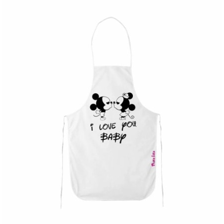 grembiule cucina scritta i love you baby topolino san valentino regalo amore