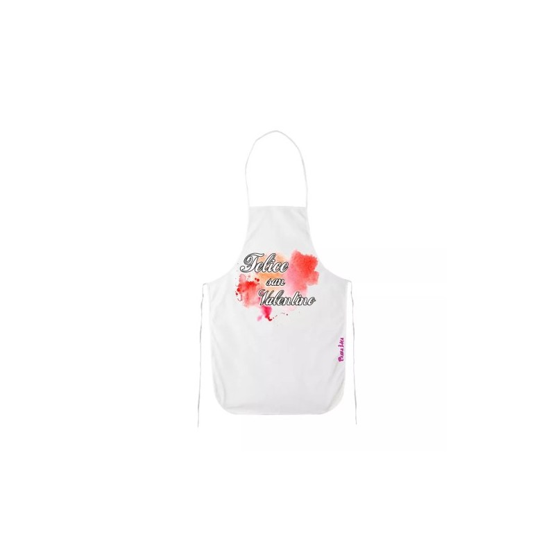 grembiule donna bianco cucina scritta felice san valentino idea regalo