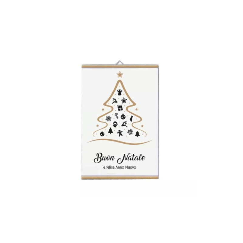 locandina parete 30 x 20 cm scritta buon natale felice anno nuovo idea regalo