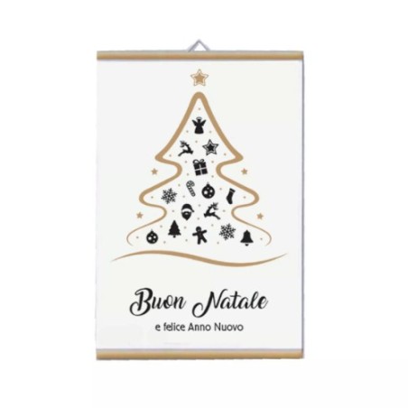 locandina parete 30 x 20 cm scritta buon natale felice anno nuovo idea regalo
