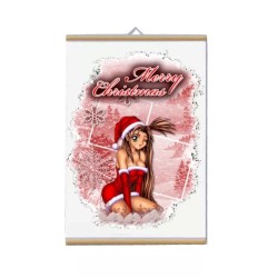 locandina parete 30 x 20 scritta merry christmas idea regalo natale uomo donna