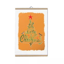 locandina parete 30x20 cm scritta merry christmas idea regalo natale uomo donna