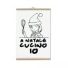 locandina parete 30x20 con scritta a natale cucino io idea regalo uomo donna