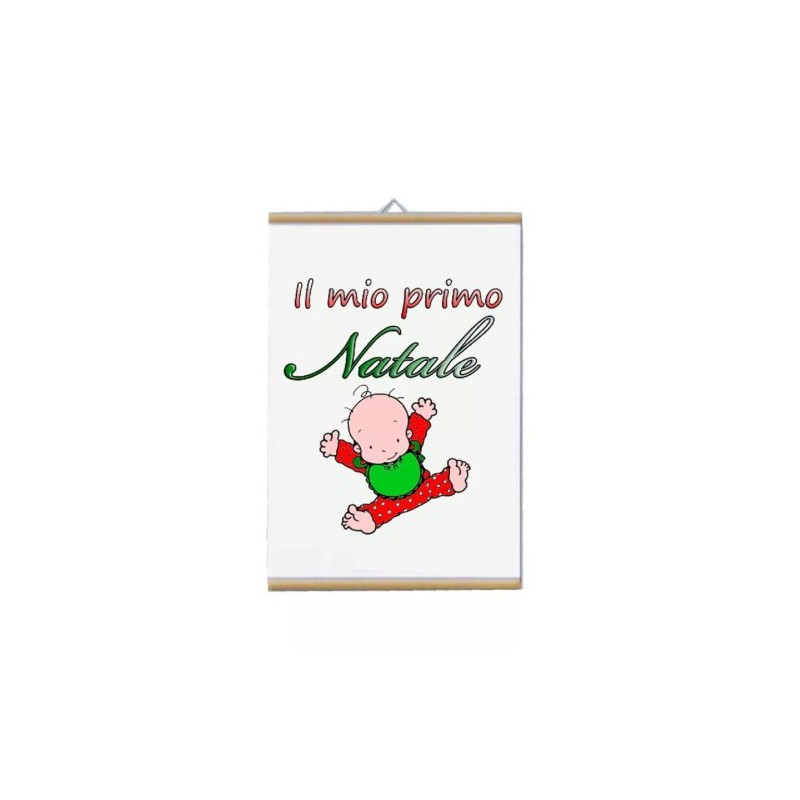 locandina parete 30x20 con scritta il mio primo natale idea regalo uomo donna